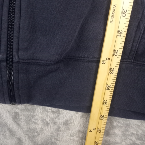 Lacoste Navy Zip-Up Hoodie with White Trim Size Large - Picture 10 of 16